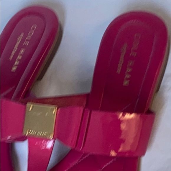Cole Haan hot pink bow flip flops size 6 EUC - Picture 6 of 7